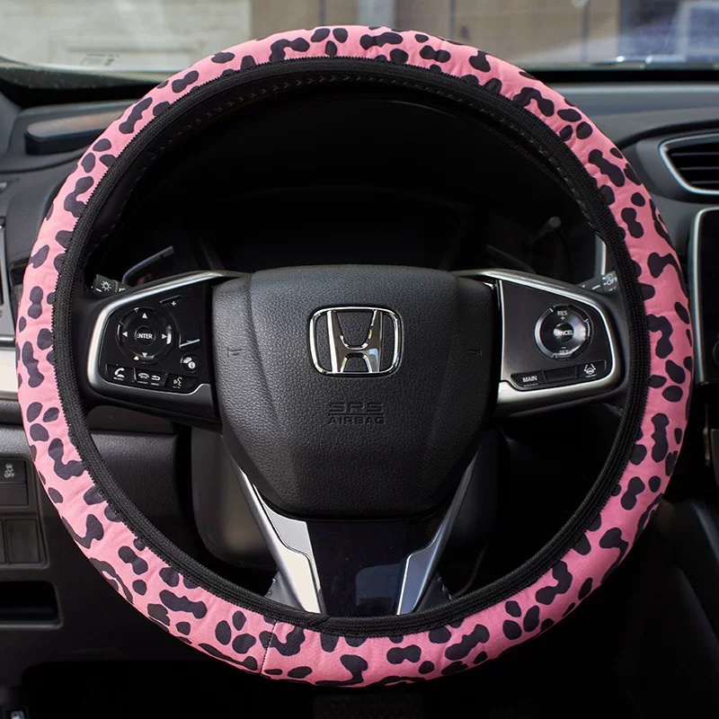 Cocok Untuk Melindungi Setir Mobil Sarung Kulit Dengan Berlian Imitasi fashionable car steering wheel leather cover