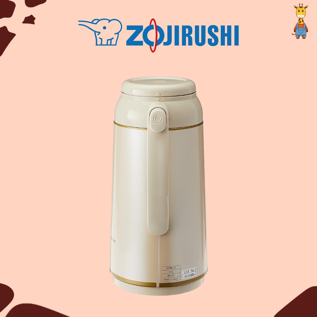Zojirushi Handy Pot AFFB-10 Beige 1 Liter - Pot Termos Kaca