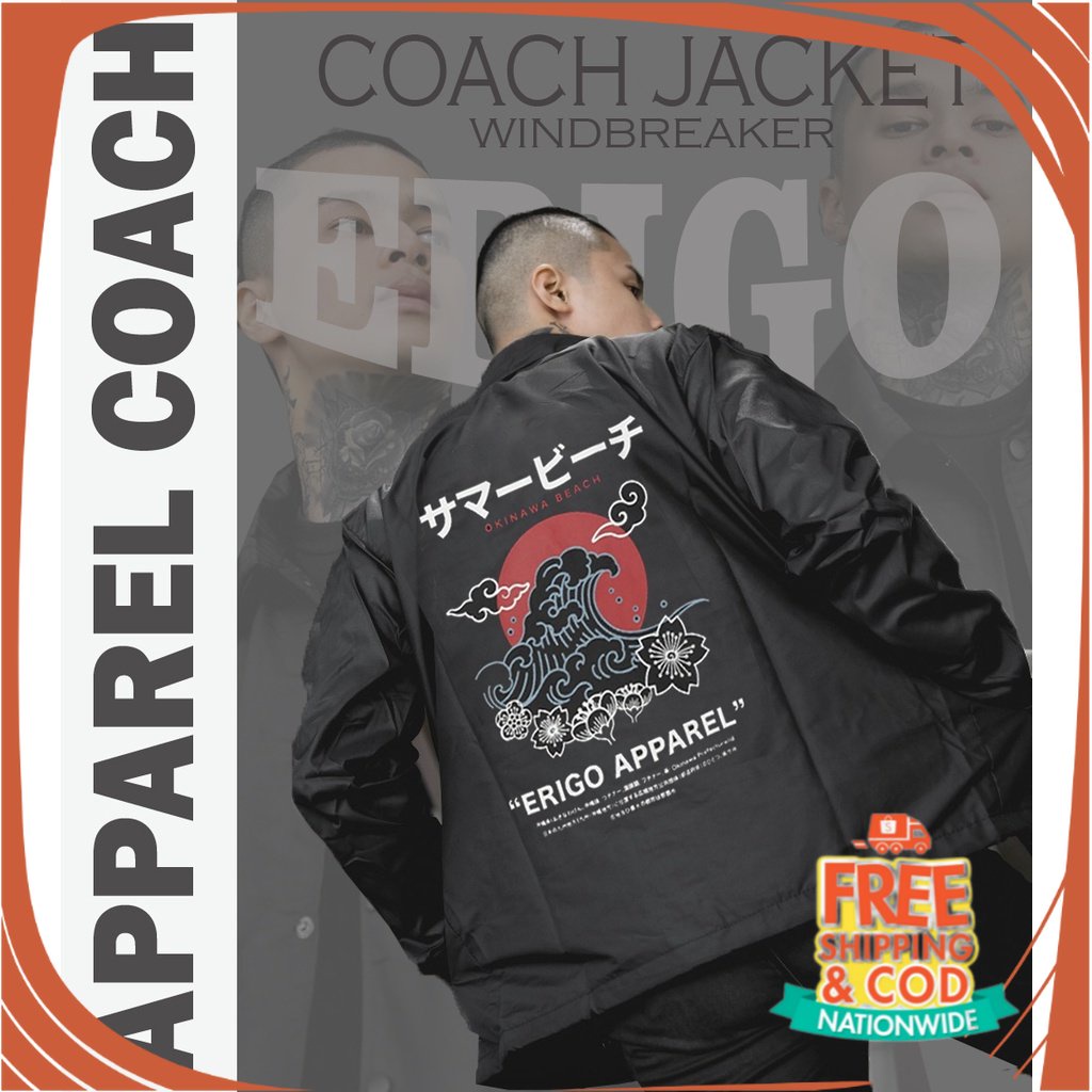 JAKET OOTD KONSER OOTD CAFE/ JAKET PRIA Coach Jaket varsity pria baseball sukajan vintage hitam impo