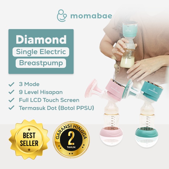 MOMABAE DIAMOND Pompa ASI Portable Elektrik / Breast Pump Electric / Pumping ASI Elektrik Portable