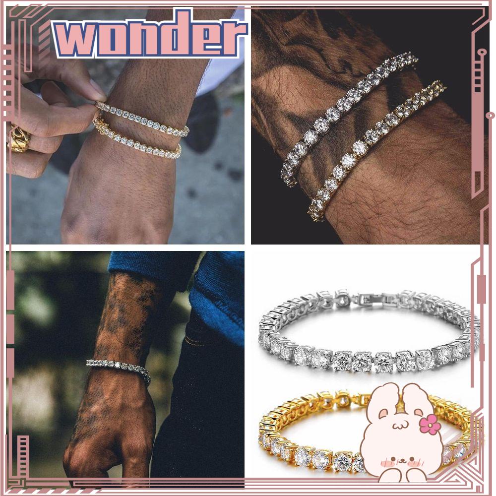 Wonder Bracelet Lebar 5mm Mewah Shiny Fashion Bracelet Hip Hop