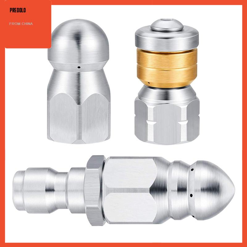 [Predolo] 3pcs Tips Nozzle Pembersih Saluran Air Nozzle Selokan Untuk Mesin Cuci Bertekanan