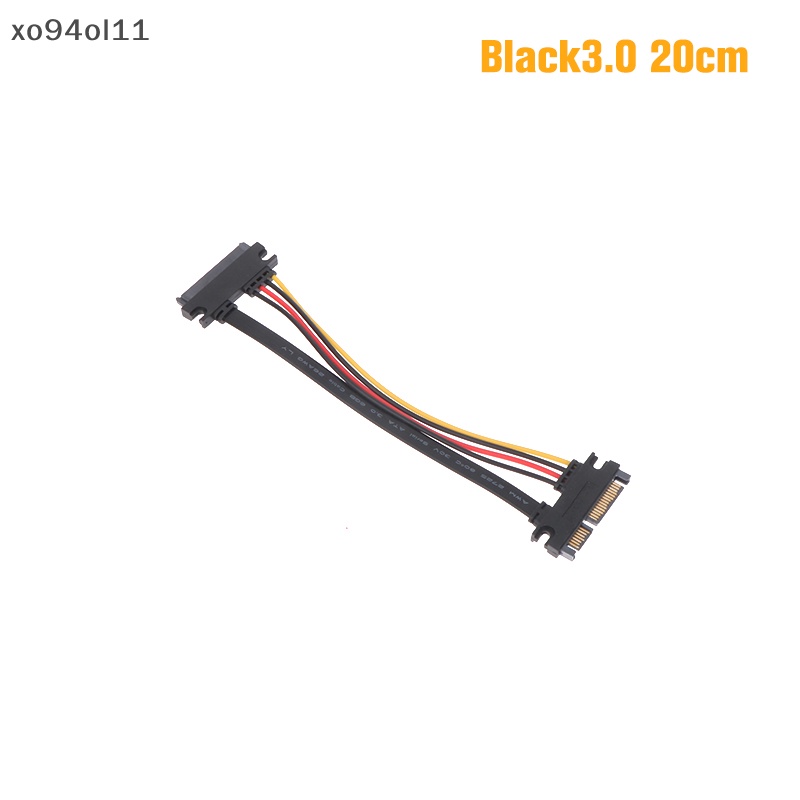 Xo Sata 22pin Male To Female Kabel Ekstensi Sata 22pin Male To Female 7+15 Pin Sata Data Power Combo Cable Kabel Ekstensi Hard Disk OL