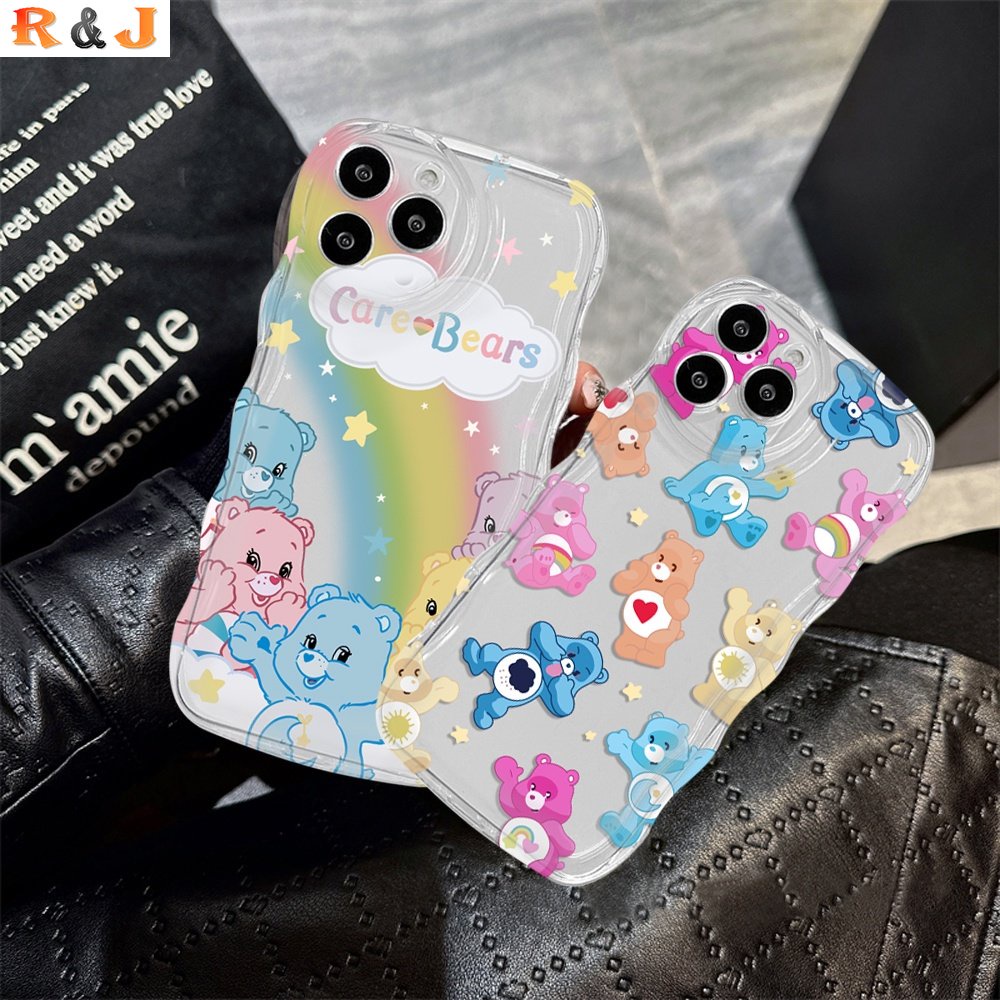 Case Samsung A14 A04 A04E M23 A13 A03S A53 A73 A33 A02 A50S A30S A23 A22 A21S A12 A02S A11 A51 A10 A30 A52 A52S M12 A71 A53 A32 Beruang Warna Warni Wave Edge TPU Phone Cover