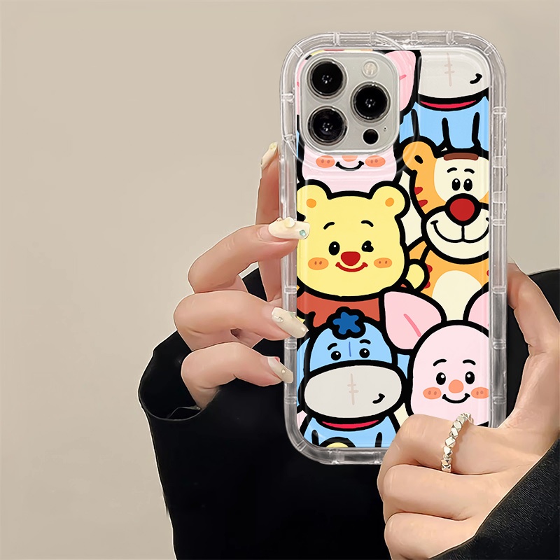 IPHONE Hewan Lucu Lembut Casing Ponsel Kompatibel Untuk Iphone14 13 11 12 Pro XS Max X Xr7 +8 Plus Casing TPU Silikon Shockproof Cover