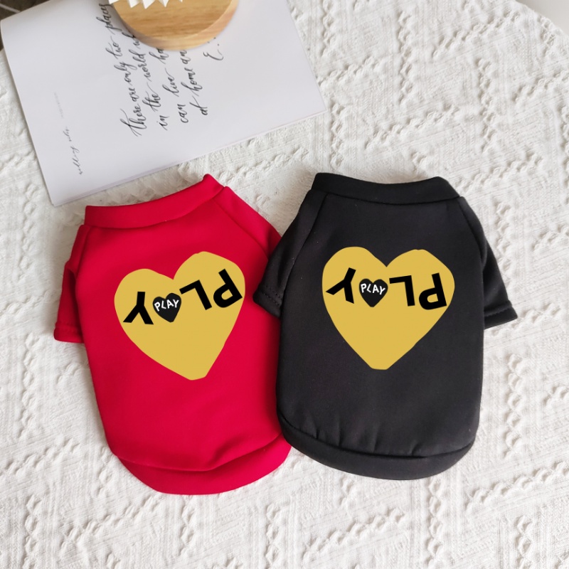 Hoodie pet Motif love imple Dan Modis Cocok Untuk Anjing Dan Kucing