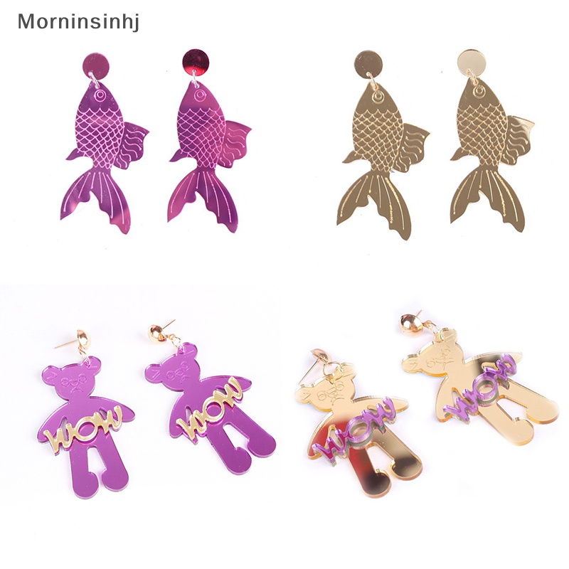 Mornin 1pasang Anting Dinosaurus Akrilik Anting Kepiting Cicada Pribadi Kreativitas Interes Koala Ear Stud Untuk Wanita Perhiasan Hadiah id