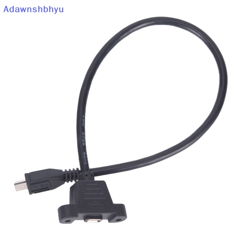 Adhyu Kabel Adapter Konektor Micro USB 2.0 Male to Female Dengan Panel Mount Hole ID