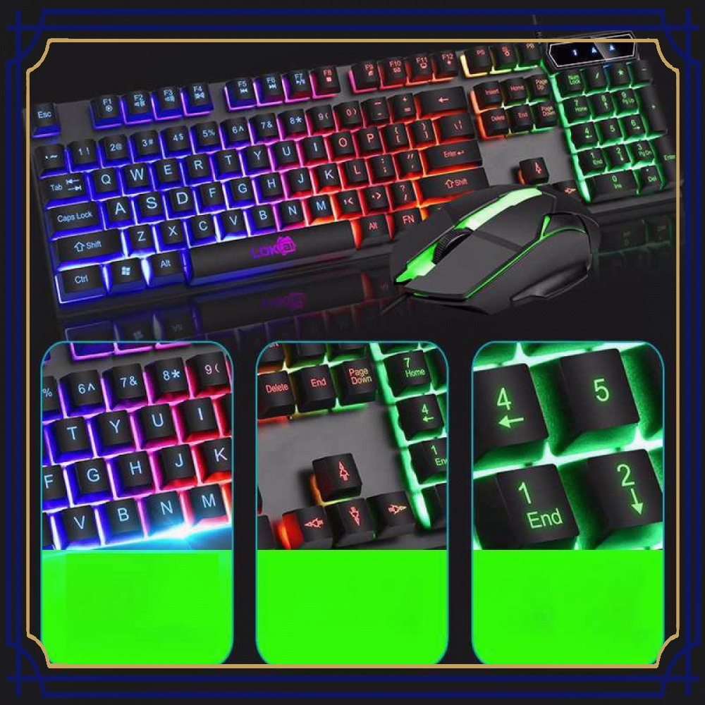 832 Gaming Keyboard LED with Mouse KB014