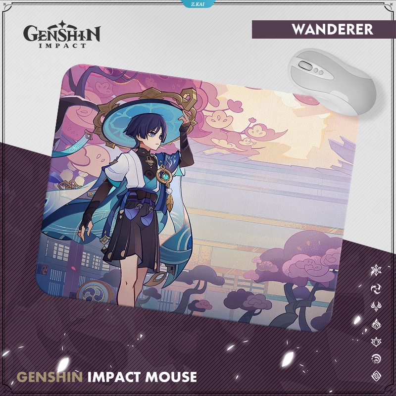 Genshin Impact Tighnari Ganyu Keqing Hu Tao Anak Laki-Laki Dan Perempuan Komputer Mouse Pad Anti-slip Mat Desktop Mat Aksesoris Komputer Mouse Pad [ZK]