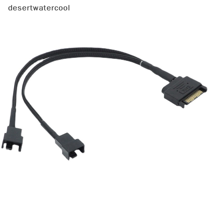 Deid Konektor Kabel Power Splitter Ekstensi Kipas Kualitas Tinggi PC 3pin 4pin Cooling Hub Splitter Cable SATA Power Supply Adapter Martijn