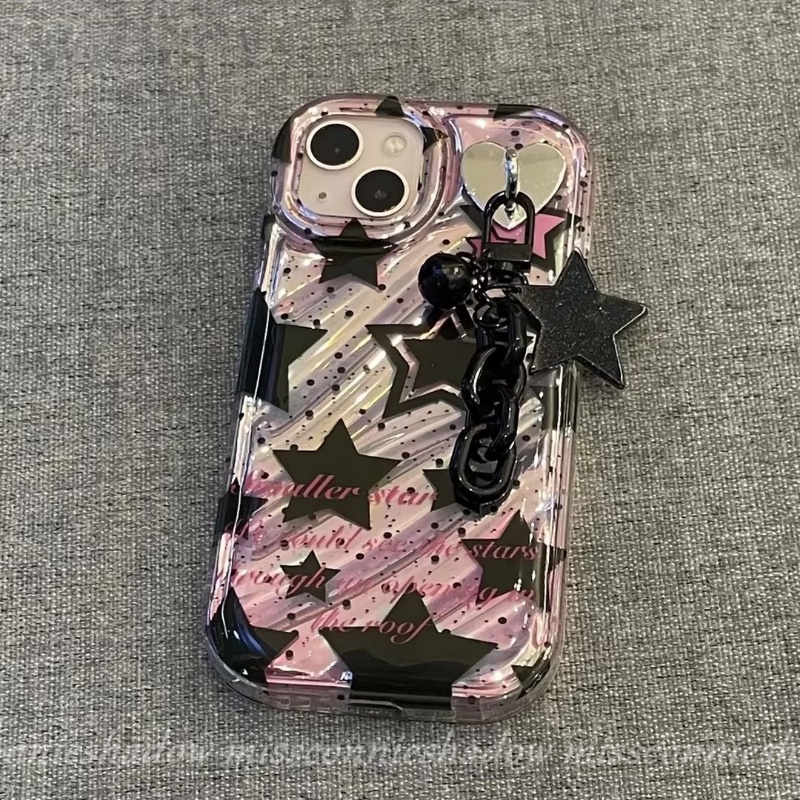 Casing Berlian Whelk Pantai Kreatif Kompatibel Untuk IPhone 7Plus Xr14 13 11 12 Pro MAX X8 7 6 6S Plus XS MAX SE 2020mewah Smile Dazzle Kartu Warna 3D Stereo Corrugation Star Case