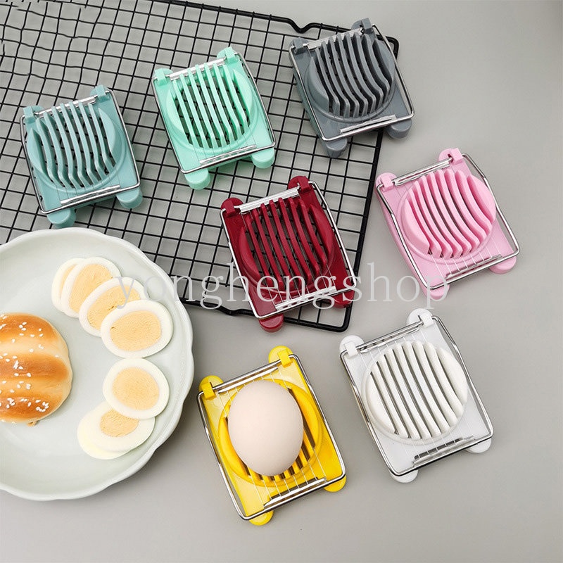 Multifungsi Stainless Steel Egg Slicer Chopper Lunch Meat Mushroom Fruit Cutter Manual Rebus Alat Pemotong Telur Anak Bento Maker Gadget Dapur