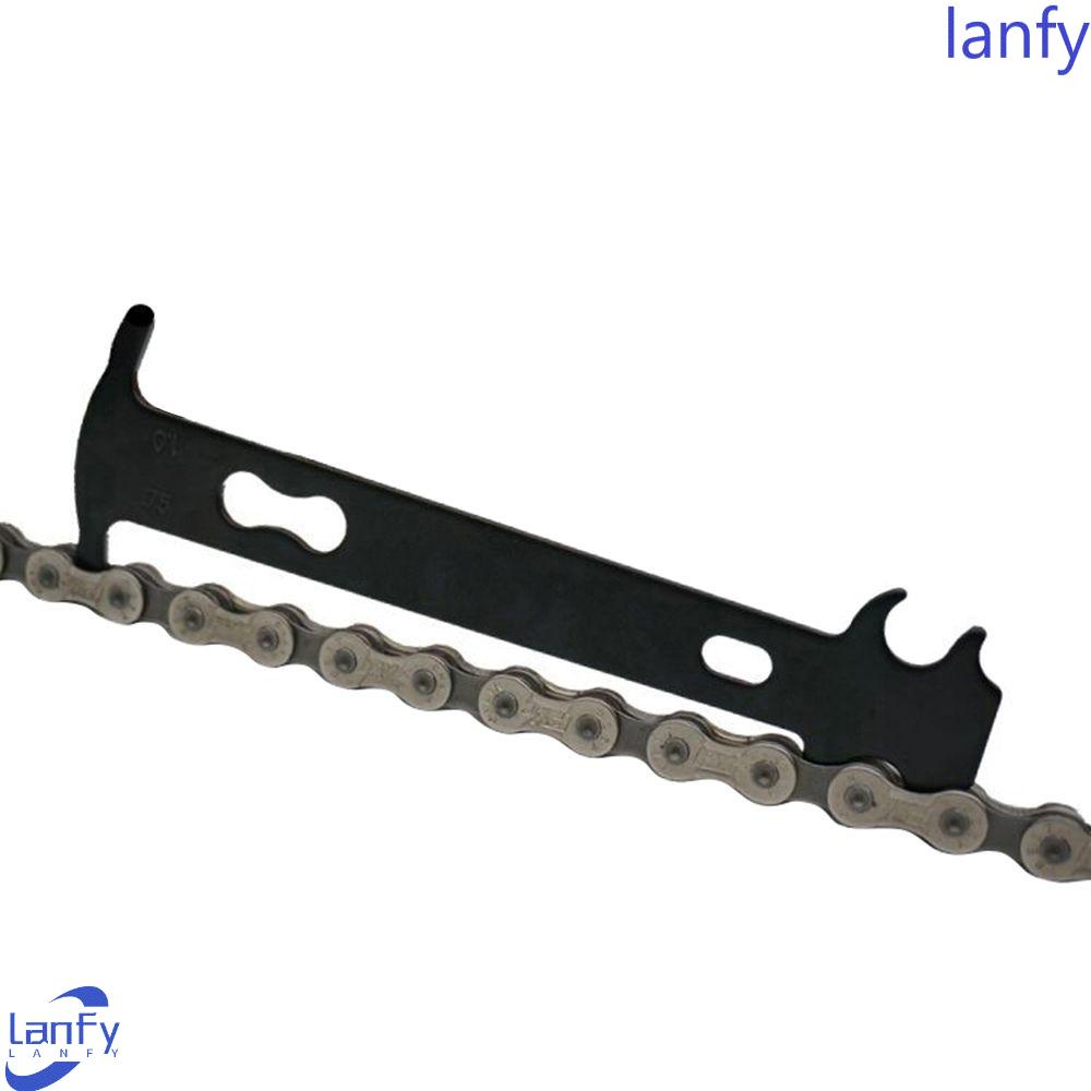 Lanfy Rantai Sepeda Memakai Checker Profesional Stainless Steel Multi-Fungsional Repair Tool Chain Link Tool Sepeda Gunung Sepeda Alat Perbaikan Alat Penghilang Pengukuran Penggaris