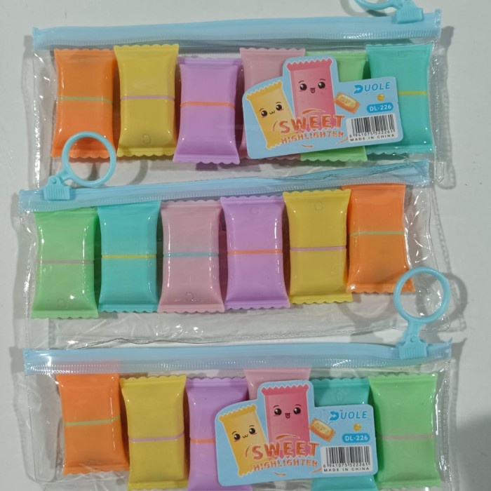 Stabilo Warna 1 Set Model Permen Stabilo Lucu Isi 6 pcs Spidol Warna