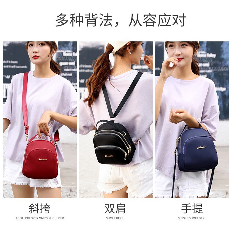 T12093 Tas selempang tas tangan wanita bahan nilon import berkualitas harga grosir bisa cod