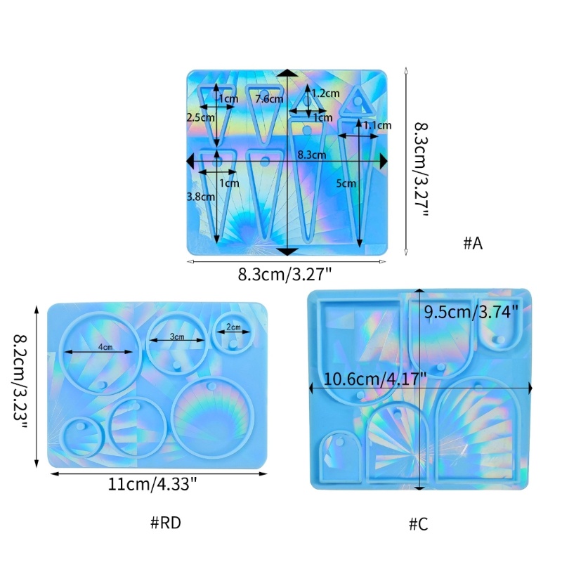 Siy Cetakan Silikon Resin Anting Crystal Silicone Mold Gantungan Kunci Liontin