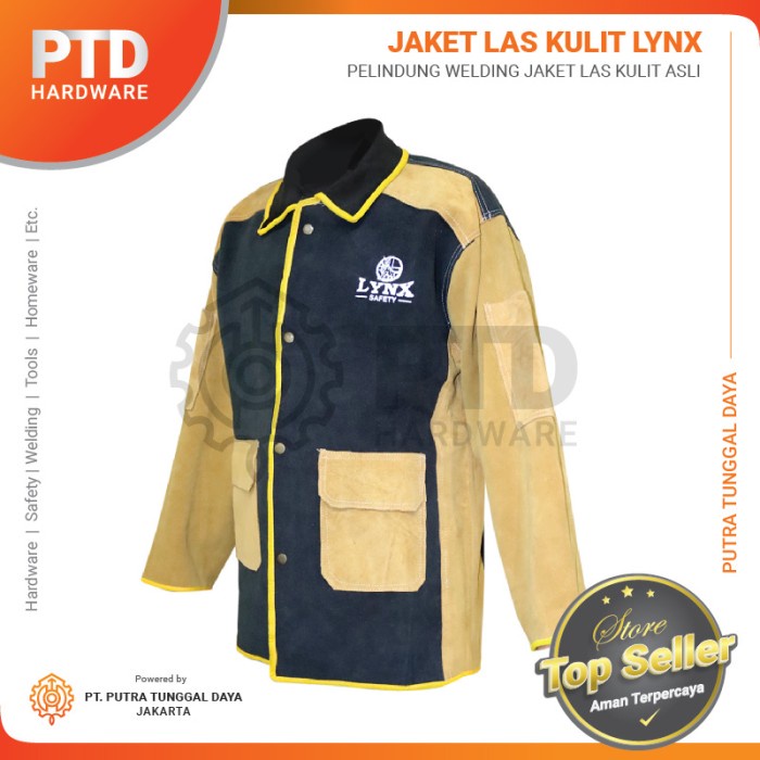 Jaket Las Kulit / Welding Jacket Leather Safety Pelindung Kulit Lynx