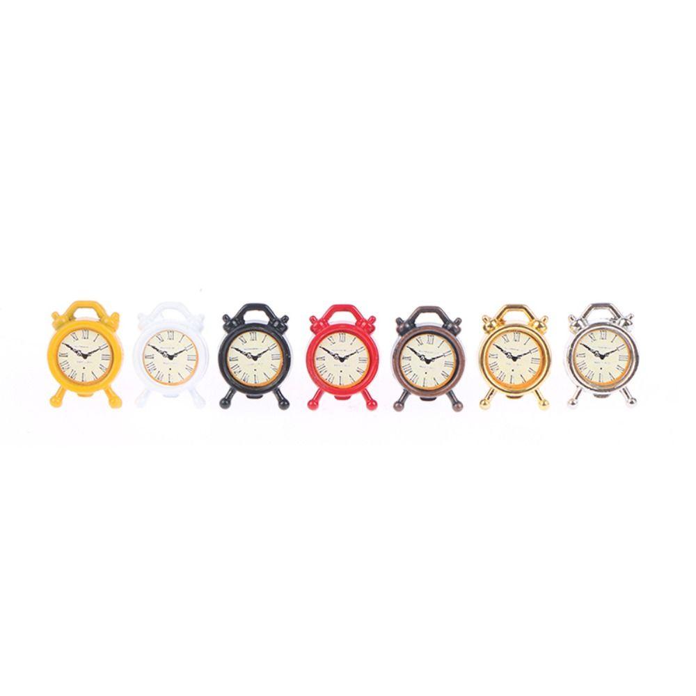 Needway Jam Weker Mini Boneka Ruang Tamu Aksesoris Rumah Boneka Miniatur Mainan 6warna Boneka Mini Diy Bjd Boneka Bjd Jam Weker Boneka Untuk Dekorasi Rumah