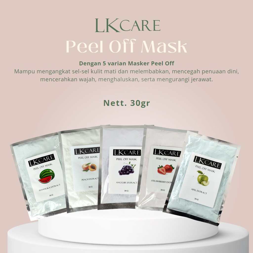 LKCare Peel Off Mask 30gr BPOM by Membuat wajah Lebih Halus dan Cerah sebagai anti Oksidan dan Anti Penuaan Dini