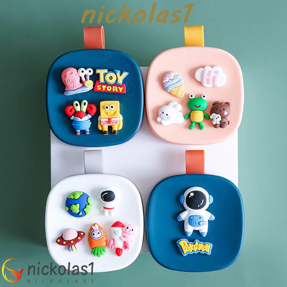 Nickolas1 Kotak Pil Kartun Portable PP Organizer Obat Silikon Tahan Air