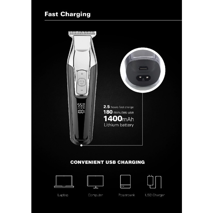 22 WMARK C24-HC011 - Professional Rechargeable Hair Clipper Trimmer