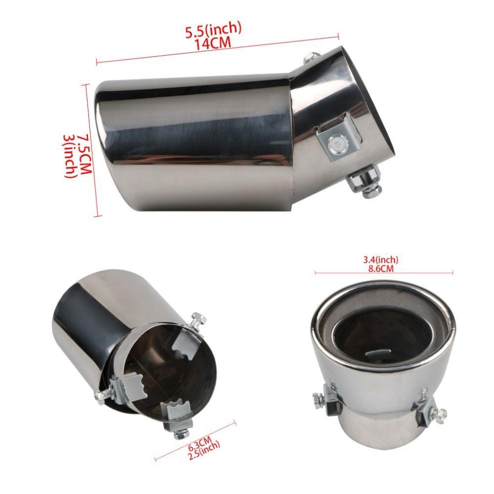 Populer Knalpot Muffler Aksesoris Mobil Universal Sistem Knalpot Stainless Steel Untuk Mobil