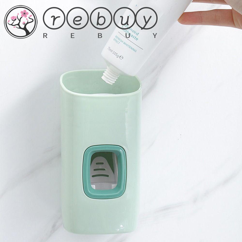 Rebuy Dispenser Odol Manual Rumah Kamar Mandi Penyimpanan Automatic Toothbrush Holder