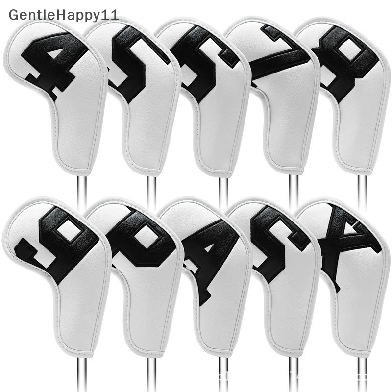 Gentlehappy 10pcs 6warna High-end golf Iron head cover Iron Penutup Kepala Wedge cover 4-9 ASPX id