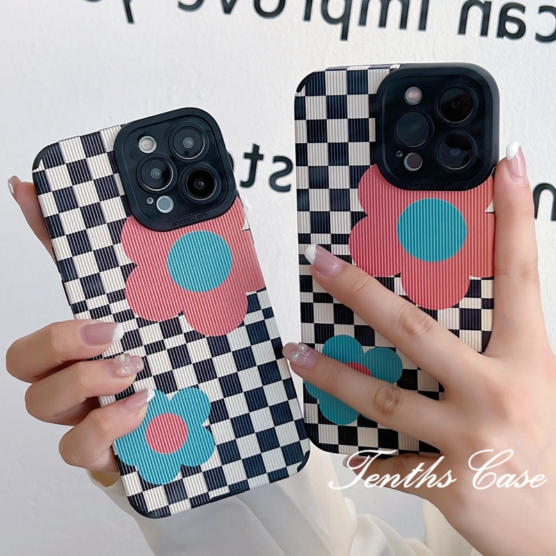 Kompatibel Untuk Iphone14 13 12 11 Pro Max X XR Xs Max7 8 Plus SE 2020warna Warni Bunga Ponsel Case Lembut Penutup Belakang