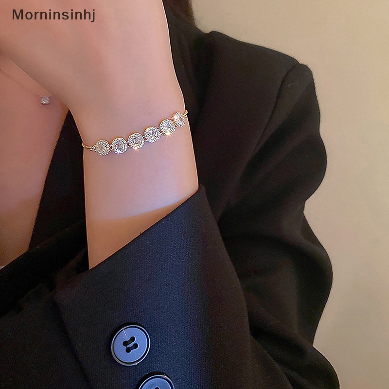 Mornin Sparkling Adjustable Berlian Imitasi Gelang Untuk Wanita Baru Berlapis Emas Kualitas Tinggi Gelang Perhiasan Pernikahan Hadiah Ulang Tahun id