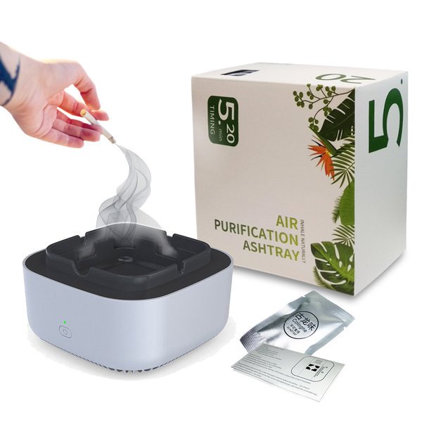 PNK23 TS08 Air Purification Ashtray Negative Ion Filter - Asbak Air Purifier