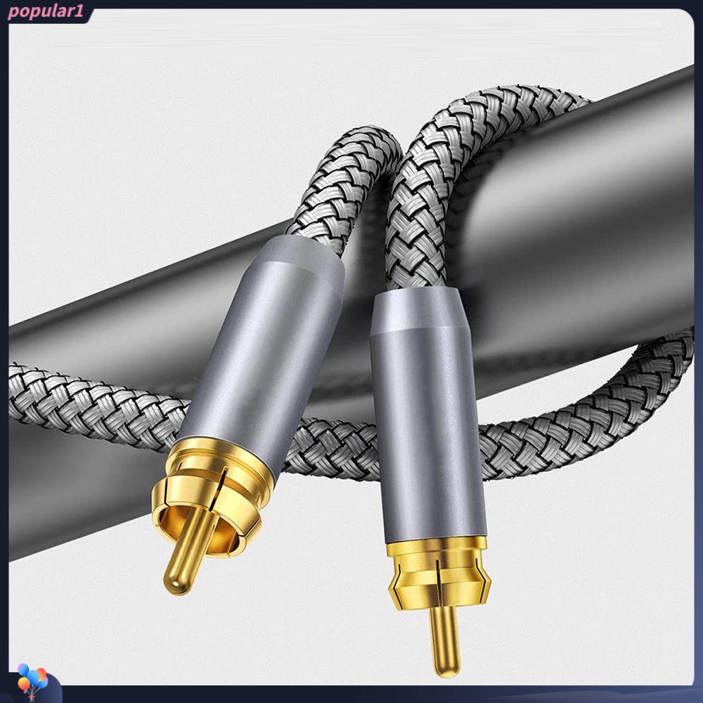 POPULAR Subwoofer Speaker Kabel Audio Coaxial Populer OD 6.0 Premium Stereo Male to Male