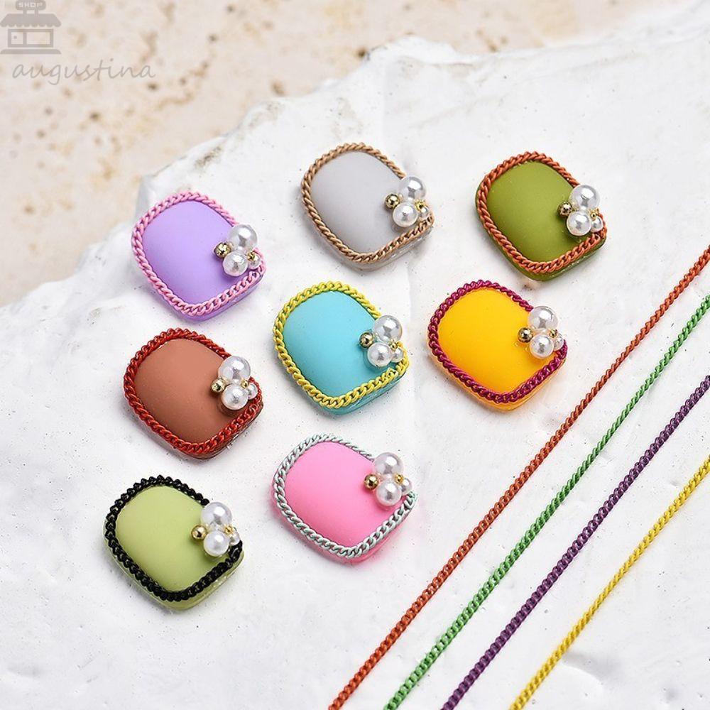 AUGUSTINA Agustina Nail Art Rantai Fashion 50cm Nail Beauty DIY Bahan Manicuring Hiasan Kuku