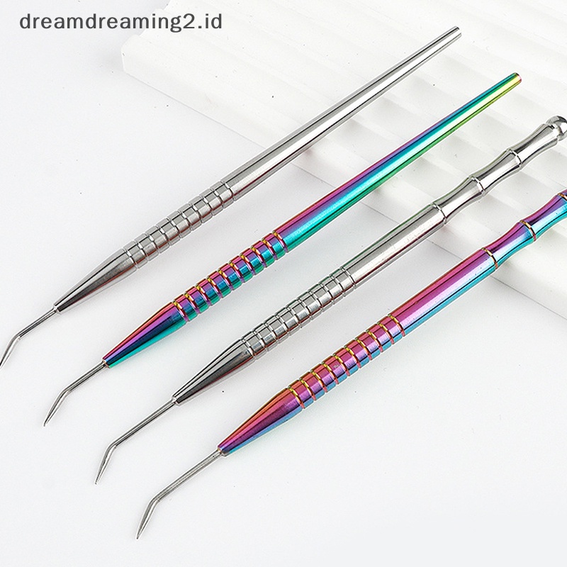 (drea) 1pc Stainless Steel Eyelash Perm Lifg Alat Batang Pembersih Logam Alat Makeup //