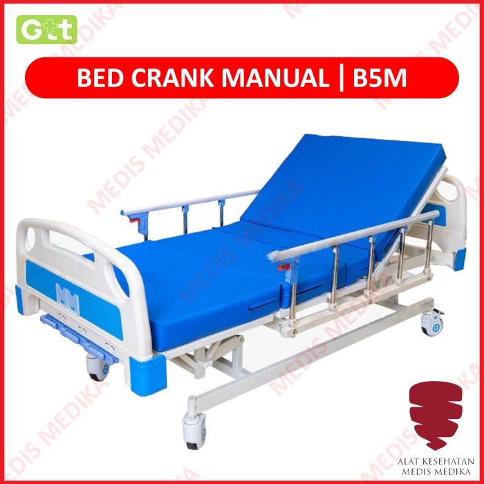 Bed Crank Manual B5M Luna Life Hospital Tempat Tidur Ranjang Pasien Rumah Sakit ICU