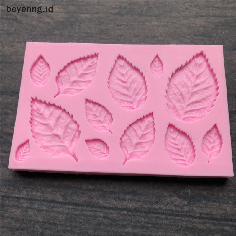 Beyen Cetakan Silikon Bentuk Daun Leaves Dekorasi Kue Fondant Cookies Moulds Alat Baking ID