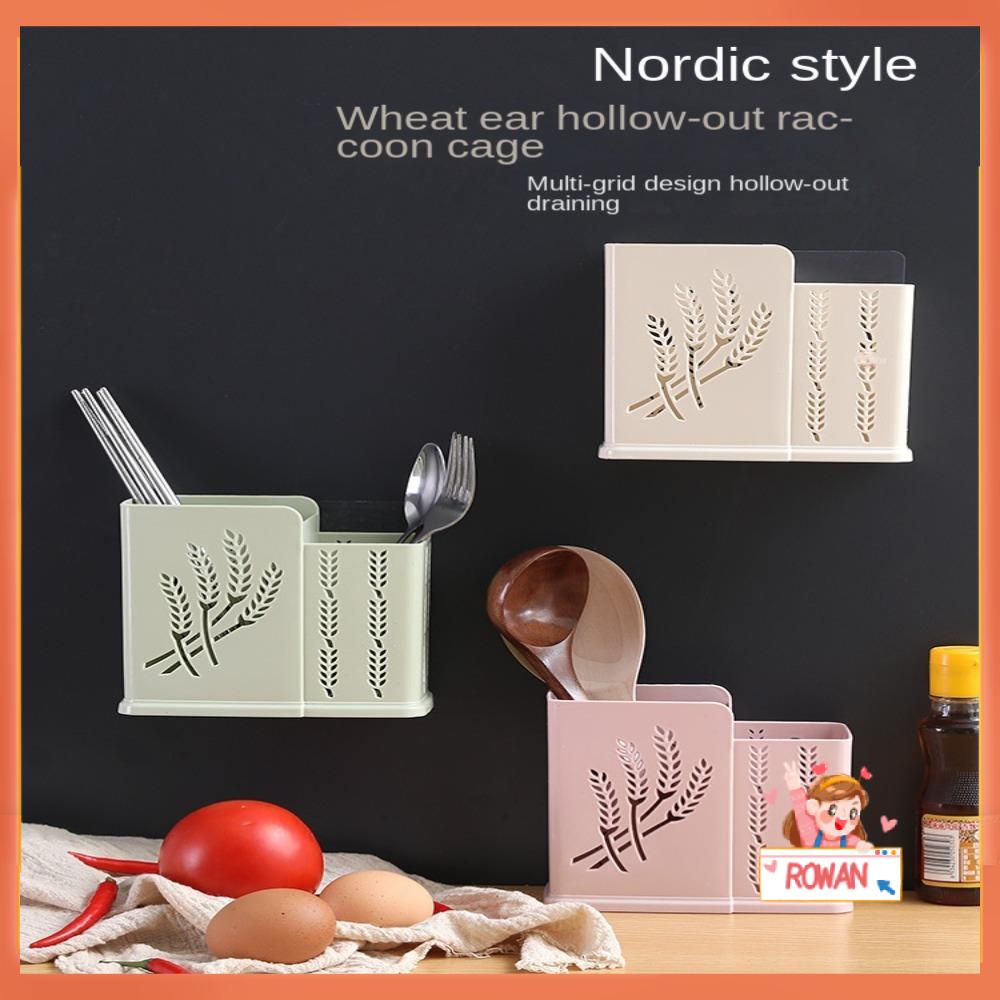 R-FLOWER Tempat Sumpit Wadah Kreatif Berkualitas Tinggi Penyimpanan Gadget Dapur Organizer Tempat Sendok Garpu Sumpit