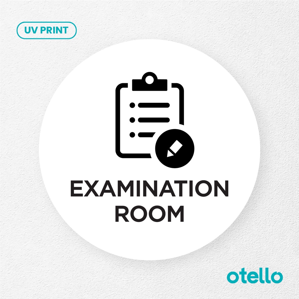 Examination Room Signage Board Akrilik Tempel Dinding Papan Acrylic Sign Board Signage Tempel Dinding Tulisan Label Tanda Petunjuk Rambu Aklirik UV Print