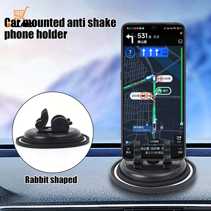 1pc Dudukan Ponsel Bulat Dipasang Dashboard Mobil Portable/ Bracket Tablet Otomotif Dapat Diputar 360derajat/ Stand GPS Anti-slip Kendaraan Universal