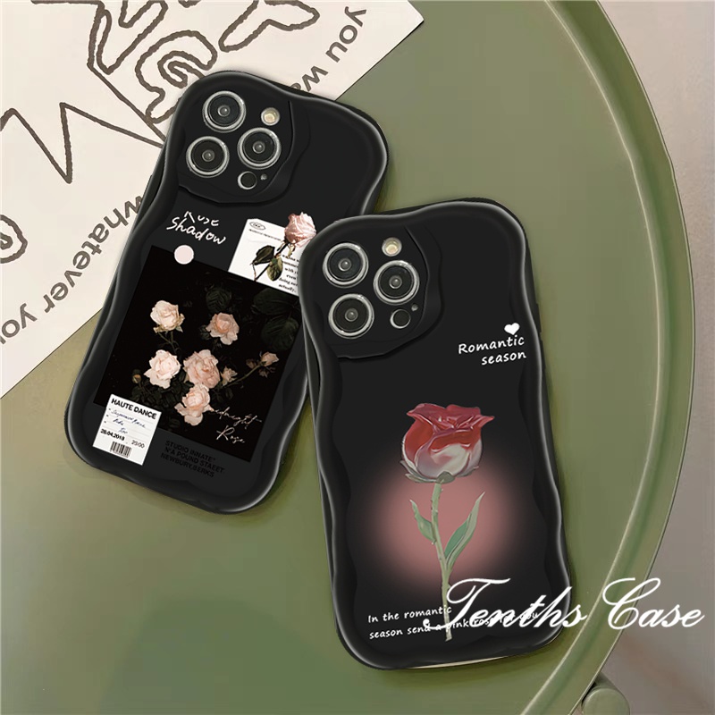 Kompatibel Untuk IPhone14 13 12 11 Pro Max8 7 6 6s Plus X Xr Xs Max SE 2020 Casing Ponsel Vintage Rose Dengan Aksesoris