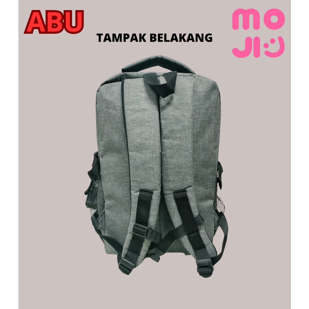 Tas Ransel Monobe Unisex - FREE RAINCOAT - Abu