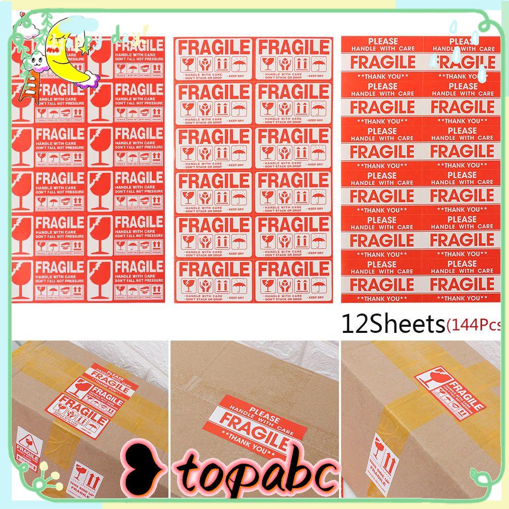 TOP Stiker Peringatan Fragile Perawatan Kantor Bermanfaat Kemasan Pengiriman Menandai Pengiriman Express Label