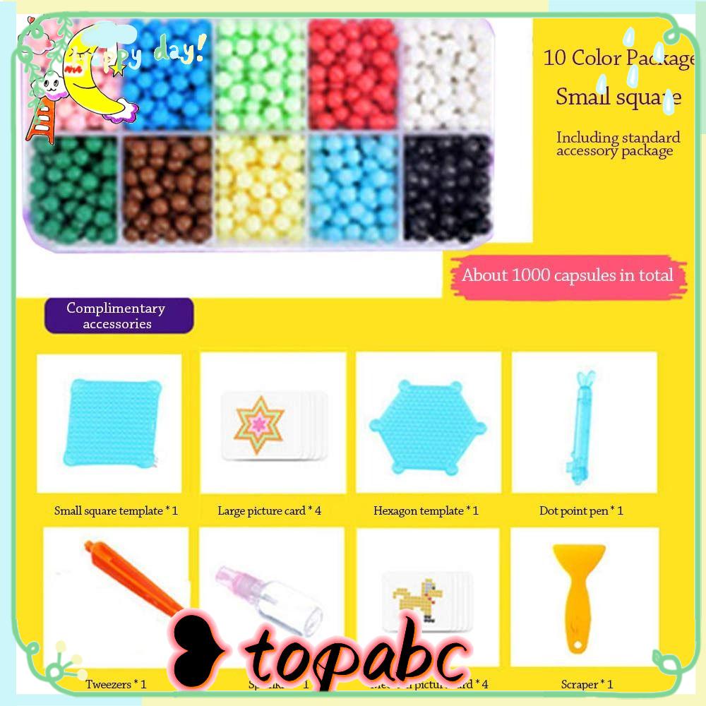 TOP 1000 Pcs Variasi Mainan Kacang Manik-Manik Ajaib Buatan Tangan Set Mainan Manik-Manik Kristal