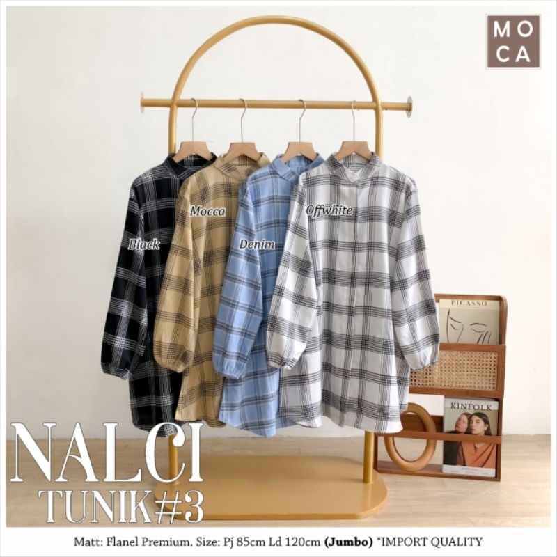 NALCI TUNIK Jumbo ORI MOCA | Ld120 Flanel Premium