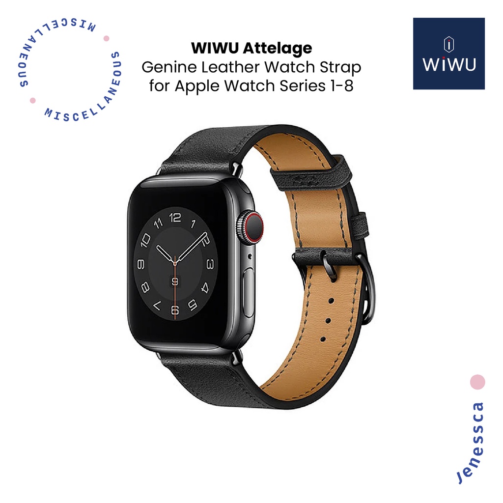 Leather Strap Apple Watch Band Leather 41mm 45mm iWatch 8/7/6/5/4/3