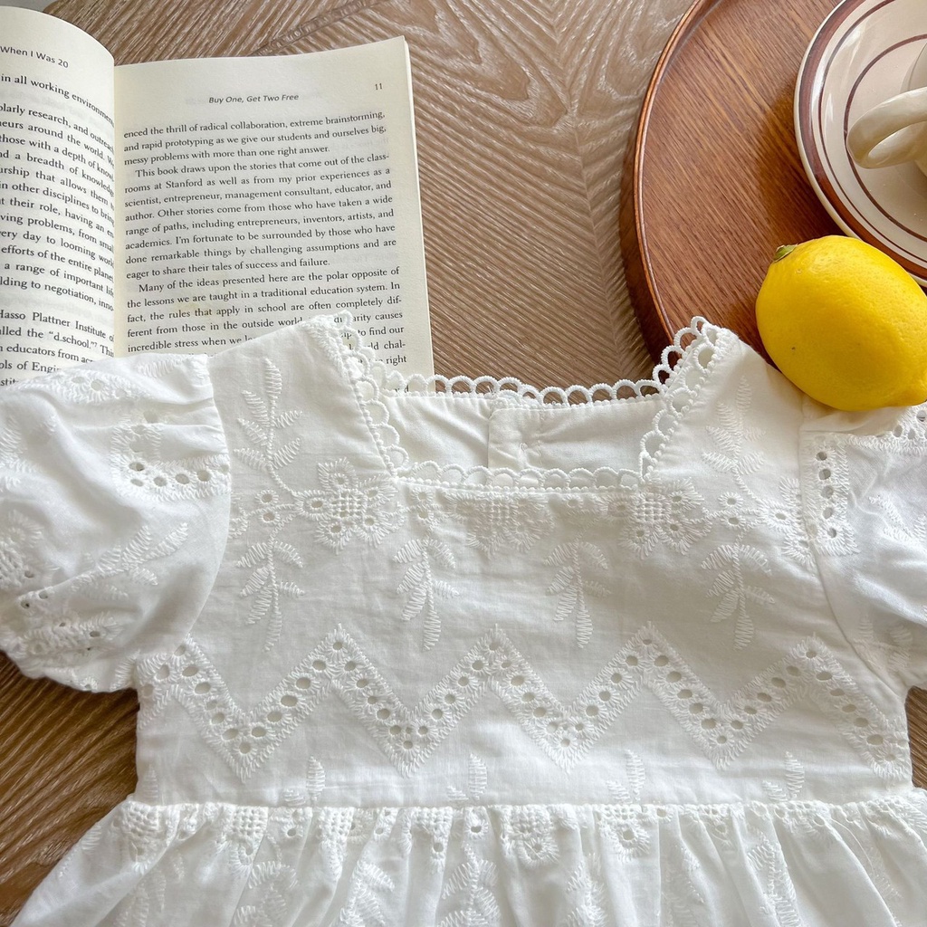 0-18bln JUMPER ANAK PUTIH LACE JUMPSUIT ROMPER PAKAIAN BAYI BAJU PEREMPUAN catalog DDWJ DY