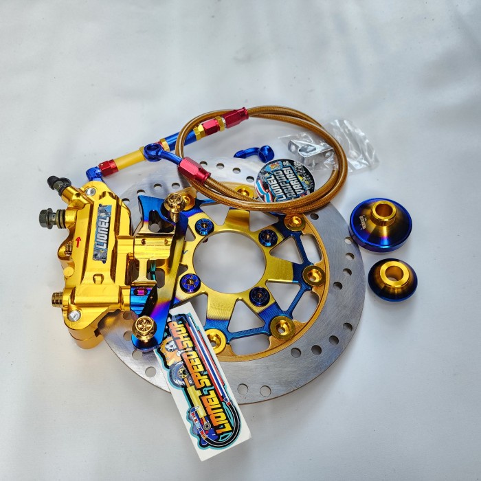 Paket kaliper breket baut piringan cakram twotone beat vario scoopy