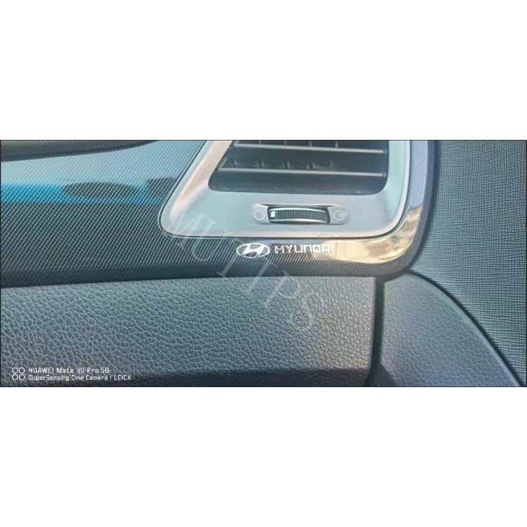 Hyundai Logo Mobil Stiker Logam 3D Kreatif Dekorasi Lencana Interior Pintu Jendela Mobil Untuk Grand i10 Kona Tucson Creta Stargazer Ioniq 5aksen Palisade H1 Santa Fe