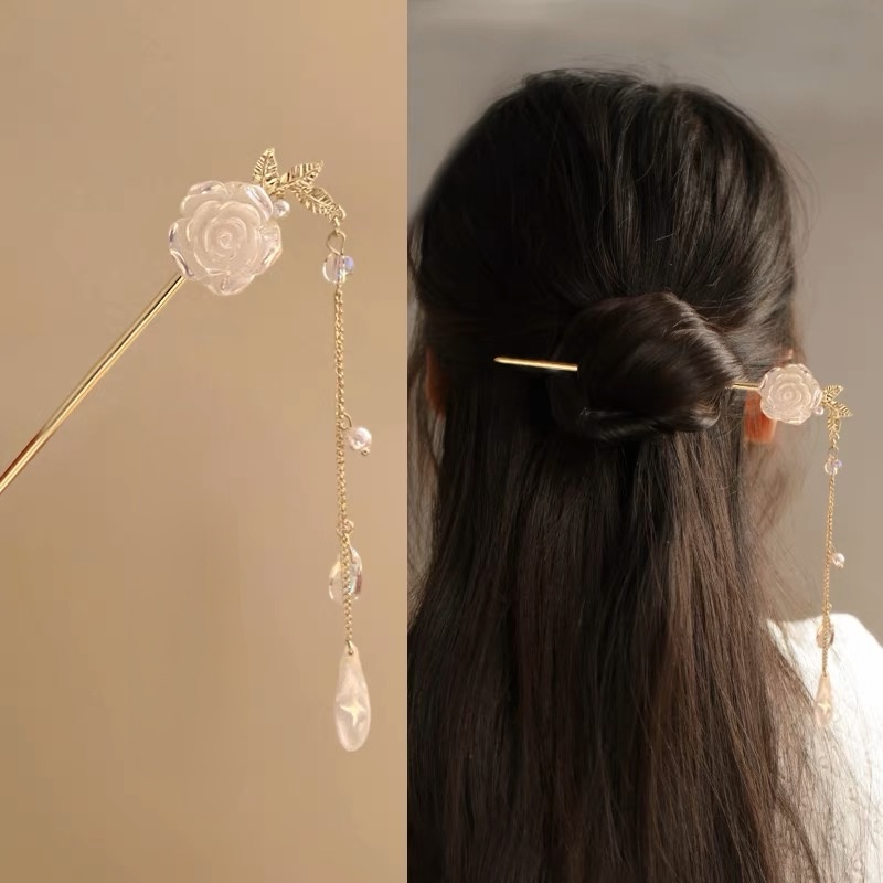 Camelia Rumbai Hiasan Kepala Baru Cina Kuno Harian Headpieces Hairstick Jewelry